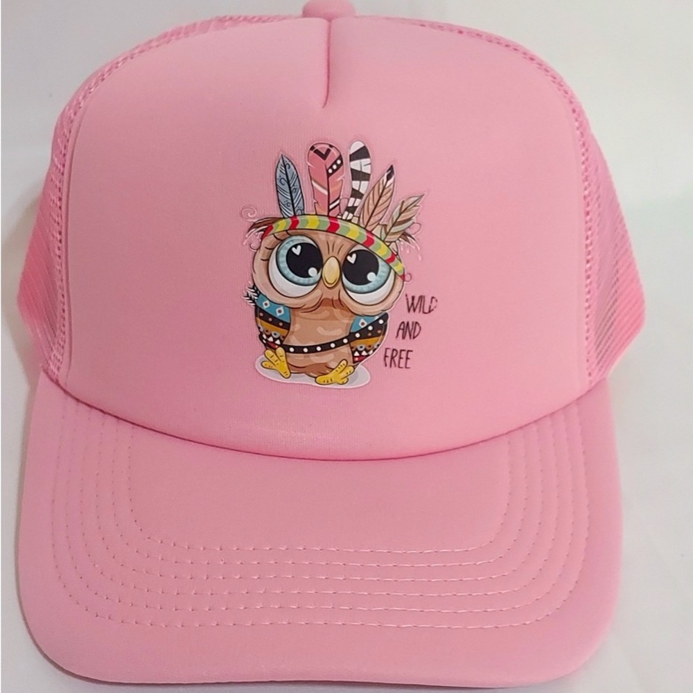 Wild And Free Baseball Meshback Trucker Hat Pink